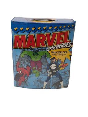 1991 Tara Toy Marvel Super Heroes Collectors Carrying Case Holds 12 Figures